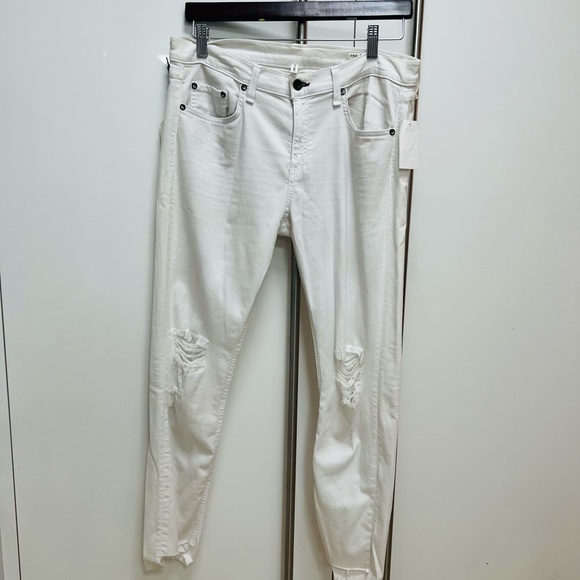 NWT rag & bone Jeans White Prospctr Dre Capri Distressed Size 26, 28, 29 or 30 - Picture 16 of 16